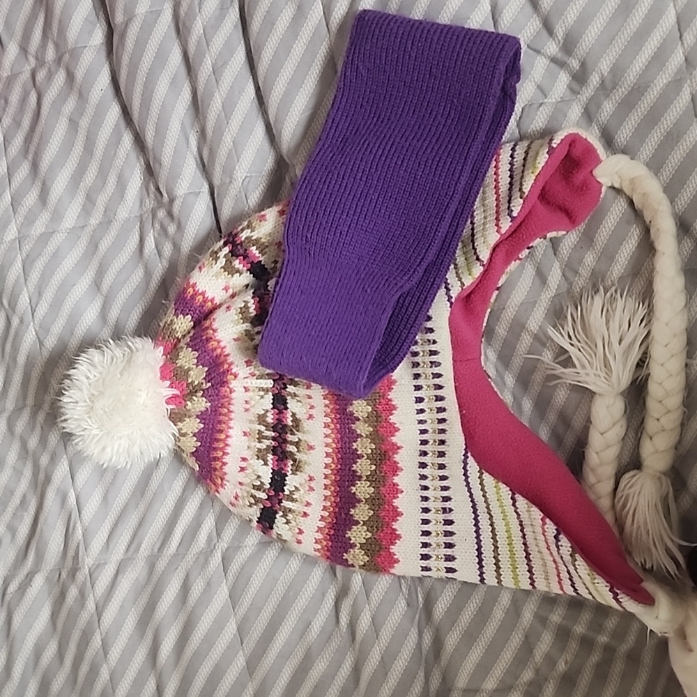 Youth winter hat and headband